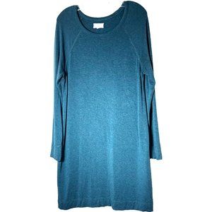 Lou & Grey Ultra Soft Long Sleeve Teal Jersey Tunic Dress, Size L